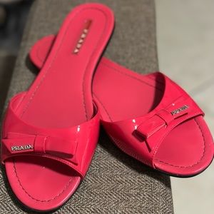 Prada pink slides